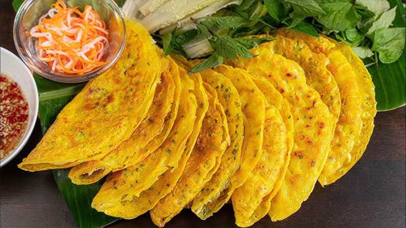 bánh xèo khu du lịch mùa xuân
