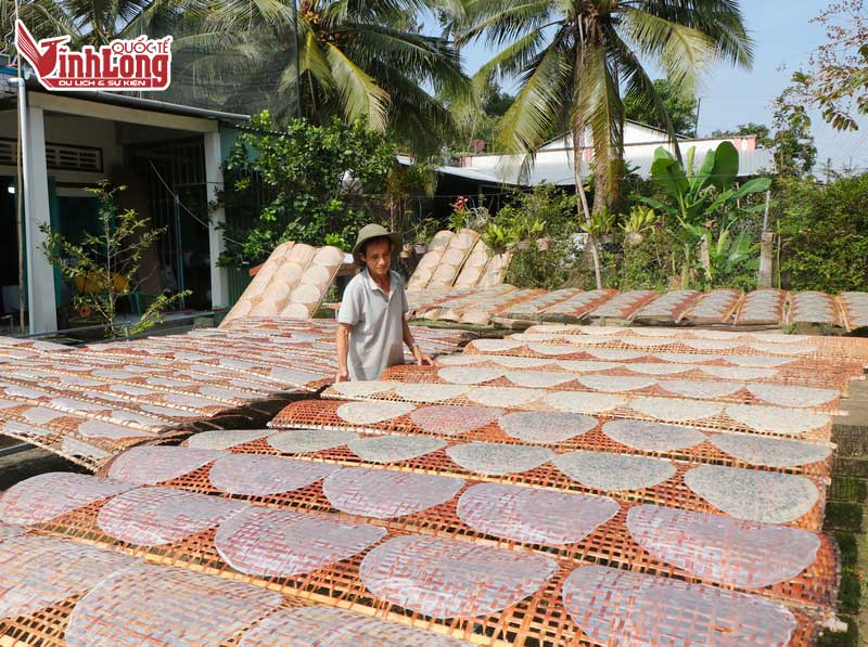 làng nghề bánh tráng cù lao mây
